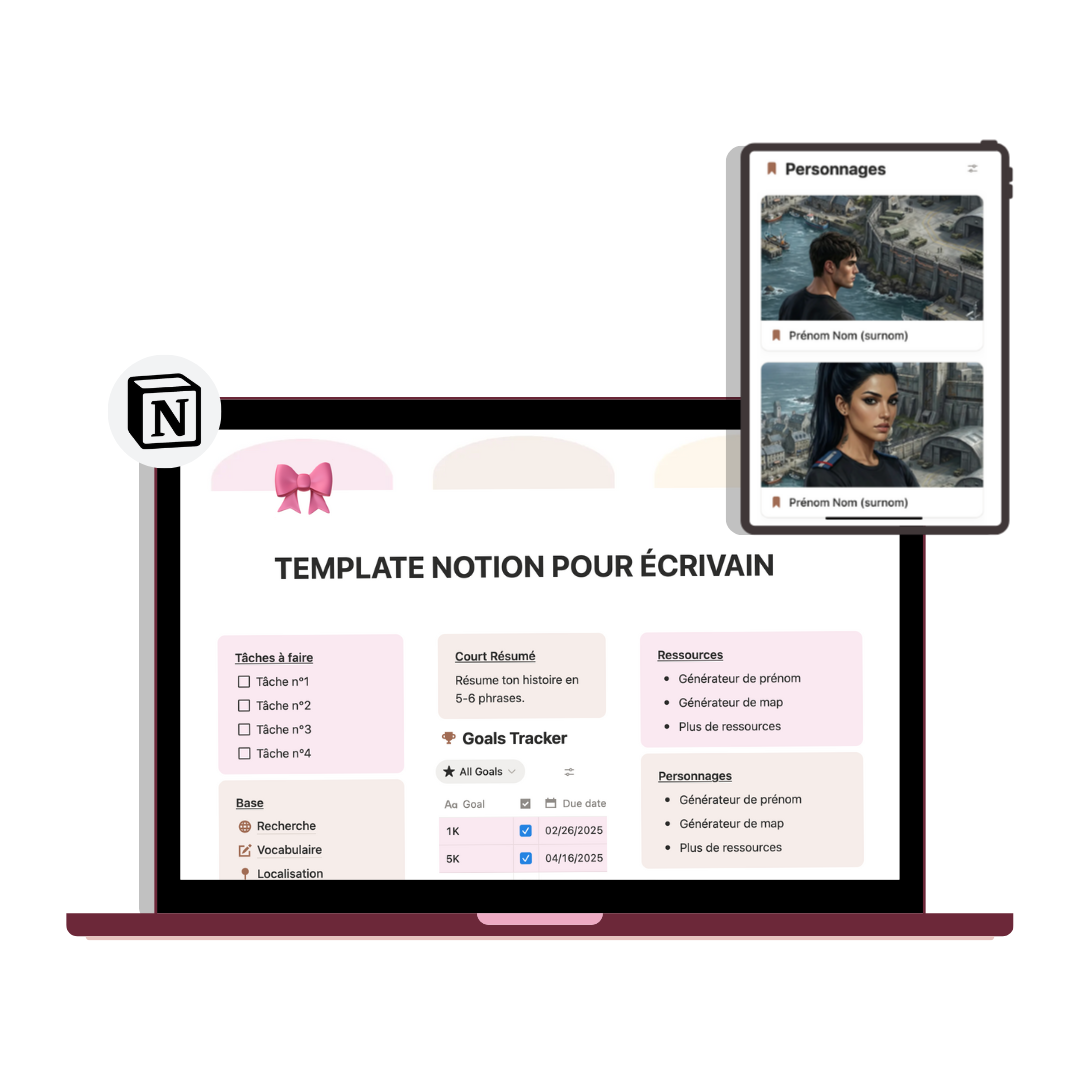 Template Notion Écrivain