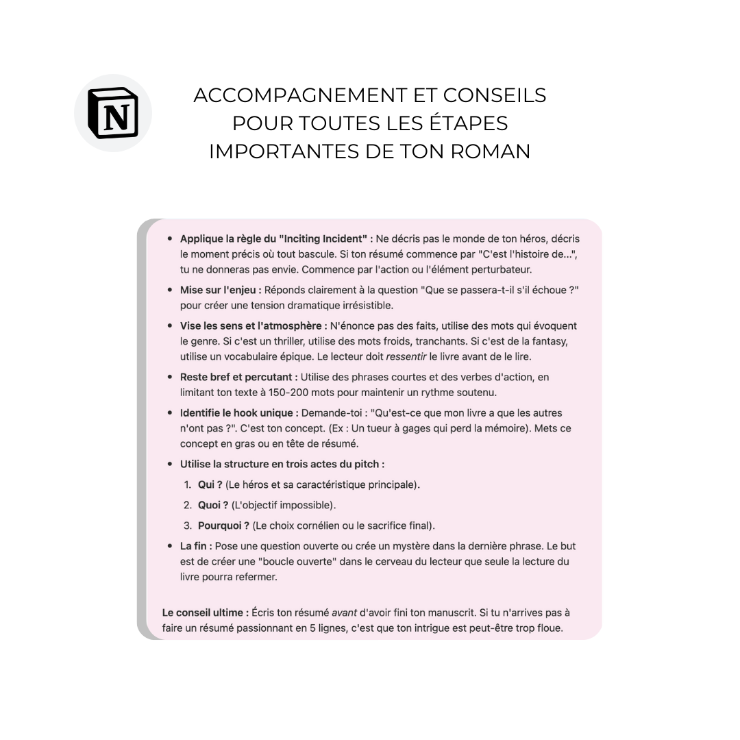 Template Notion Écrivain