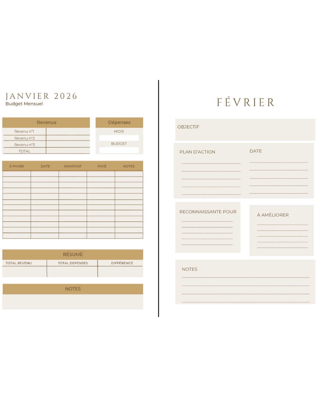 GOD'S RETURN | RESET JOURNAL 2026 | Organisation, Objectifs, Planner